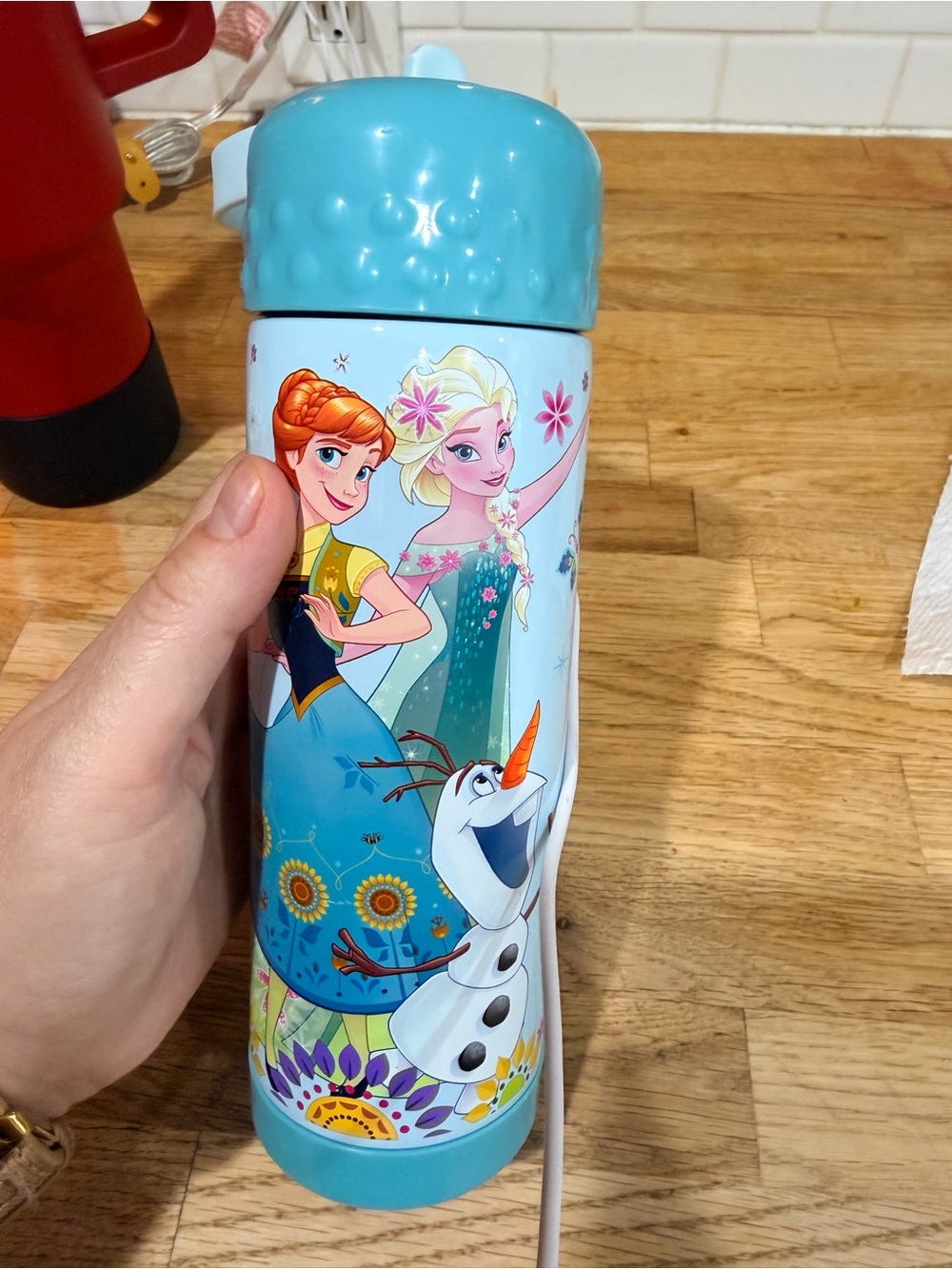 Disney Store - Disney Frozen Kids Water Bottle - Blue 16oz